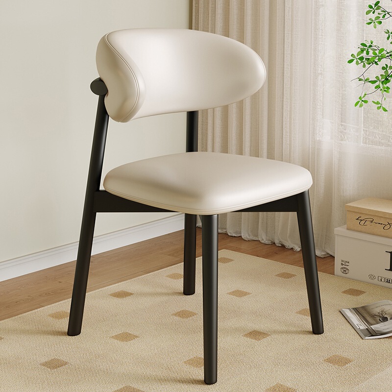 Dining chair for home use, dining table and chair, beanbag chair, light luxury rental house chair with backrest, restaurant chair in Italian iron art style, simple dressing chair