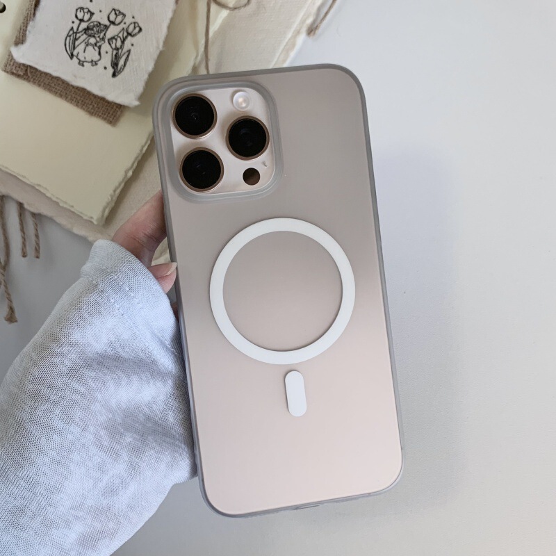 新款适用苹果17手机壳PC超薄磁吸渐变iphone16冰雾15肤感磨砂14硬|undefined