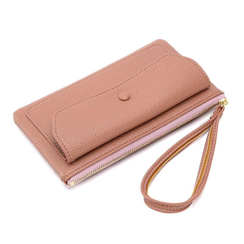 Cartera de las mujeres nuevo 2023 largo multifuncional embrague textura multi-Tarjeta billetera de gran capacidad cartera teléfono bolsa