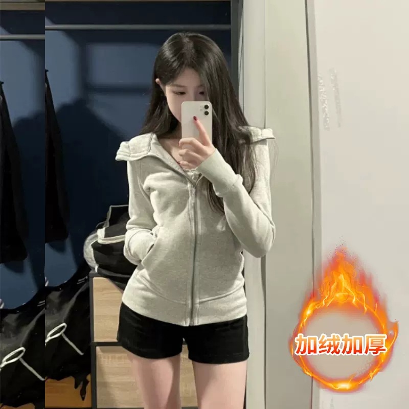 LULU fend スリムフィットスウェットシャツ レディース カジュアル ラフ フード付き ヨガジャケット 春用 裏起毛 保温トップス scuba