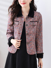 时尚短款修身小香风外套女春秋2025新款秋装洋气女士妈妈减龄上衣