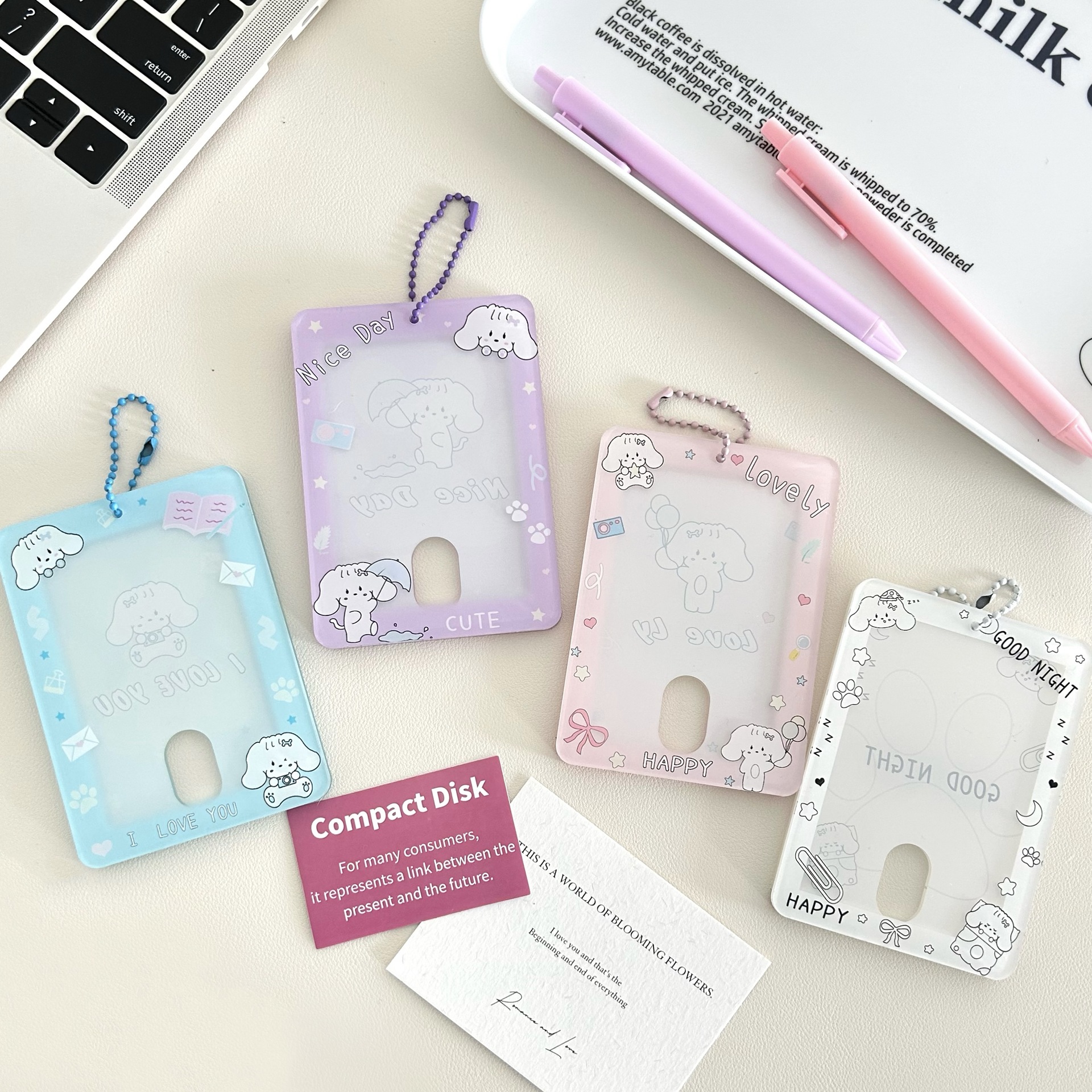 ins wind niannian dog small card display stand card stand card holder card holder card brick desktop card holder protection card holder