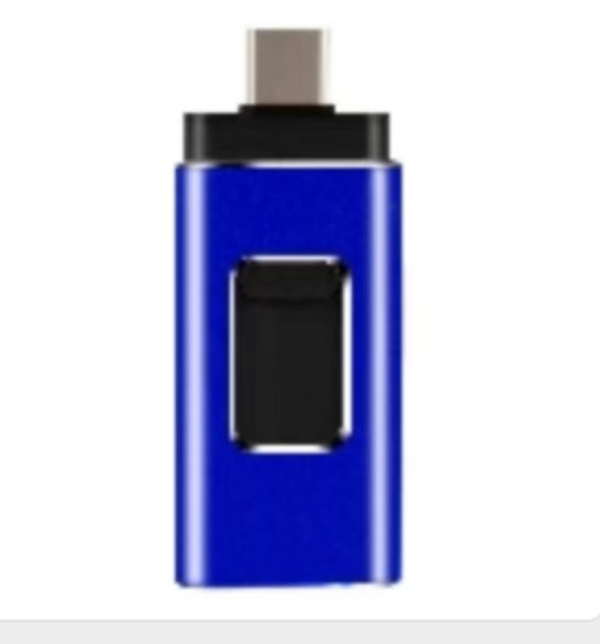 Memoria USB 4 en 1 Retráctil 1TB 2TB de Metal Multiinterfaz para Celulares y Computadora