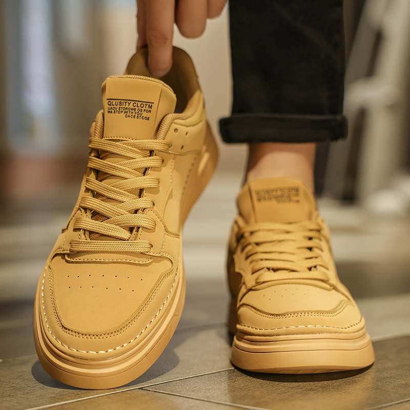 Modische Herren-Neuheit, lässig und vielseitig, koreanische Version, trendige Sport-Board-Schuhe, dicke Sohlen, niedrig geschnittene Laufschuhe_voghion.com