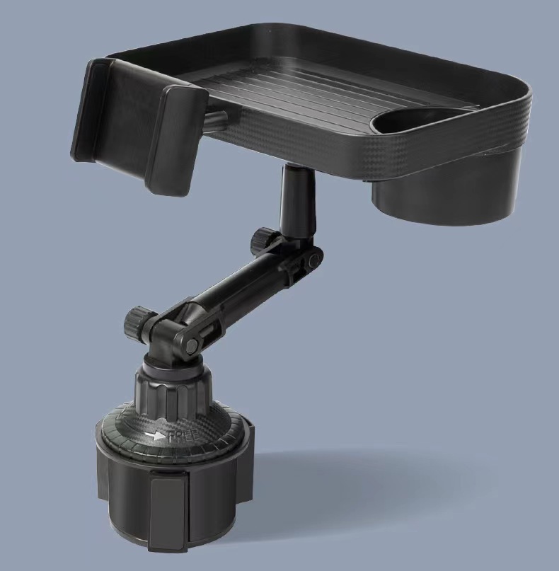 Cross-border car small dining table tray with cup holder, drink table, food tray stand, multifunctional car tray rack