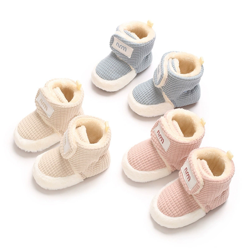 Зимние 0-1 год детские сапоги хлопковые мягкие и удобные теплые сапоги