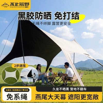 More Than Just a Wilderness Vinyl Canopy Tent, Outdoor Camping Gear, No-Setup Quick-Open Rainproof and Sunshade Tarp