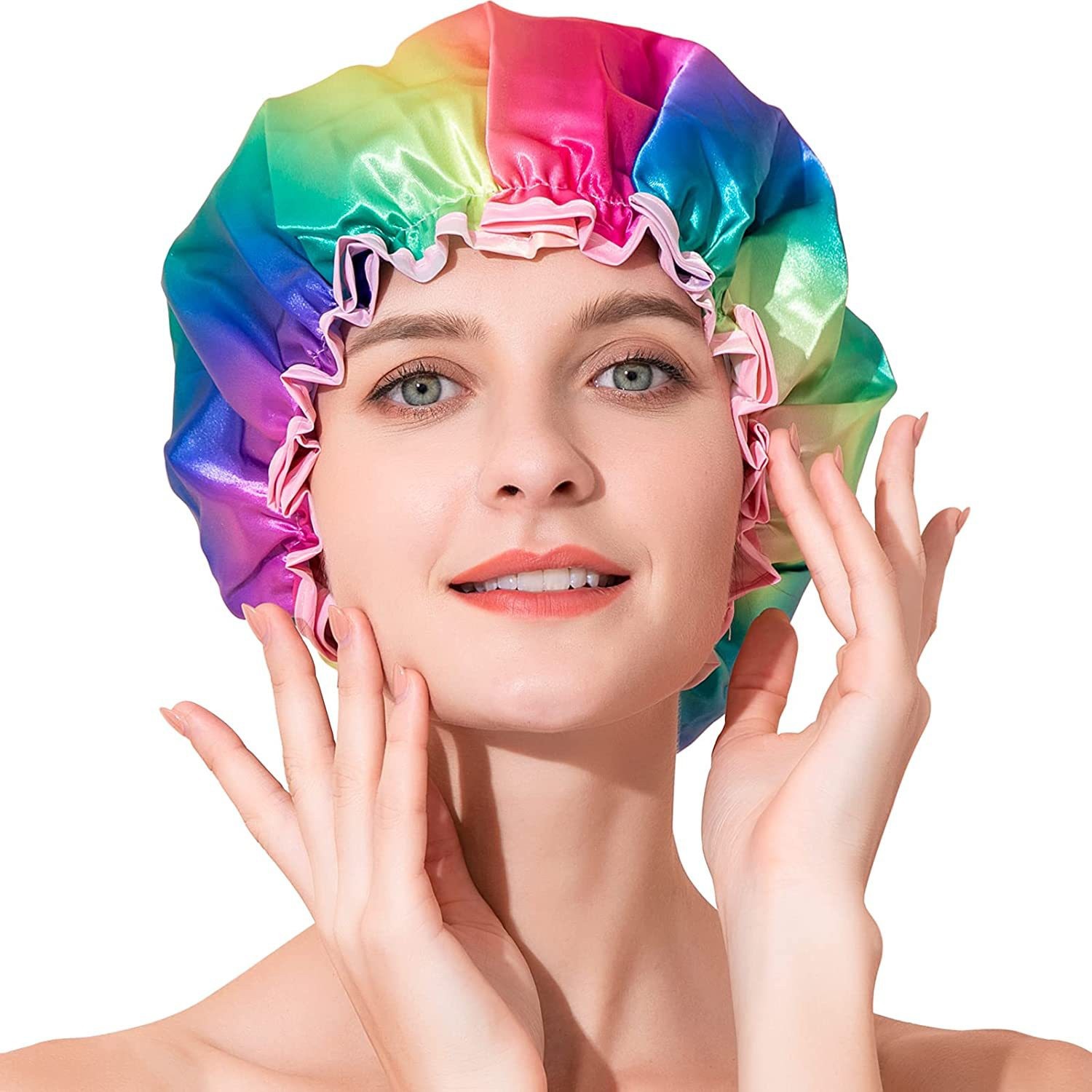 Waterproof fashionable shower cap