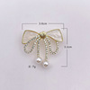 High-end brooch with bow, protective underware lapel pin, pin, cardigan, accessory, Korean style, clips included