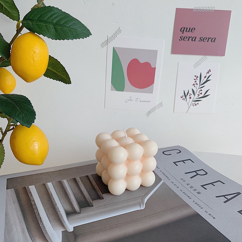 Ins coreano con el mismo cubo de panela Rubik decoración doméstica chic queso variado cera de soja regalo de mano