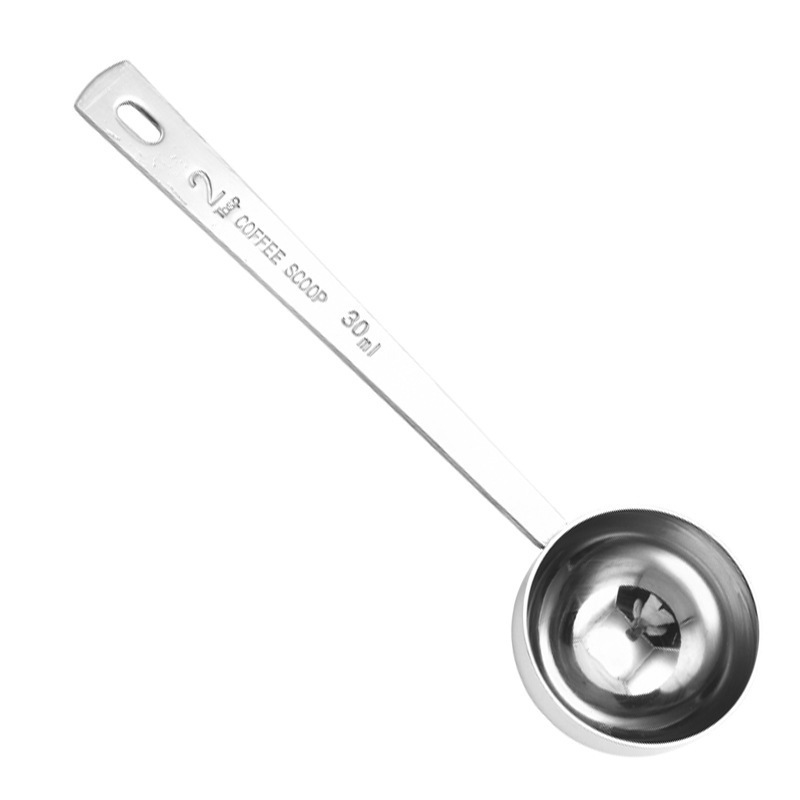 Cocina 304 acero inoxidable para hornear mango largo 15ml 30ML cuchara de medición cuchara de leche en polvo cuchara de café suministros de cocina