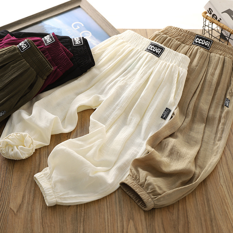 Boys' Casual Pants Summer Thin Children's Shake Pants 2025 New Boys' Summer Anti-Mosquito Pants Casual Long Pants