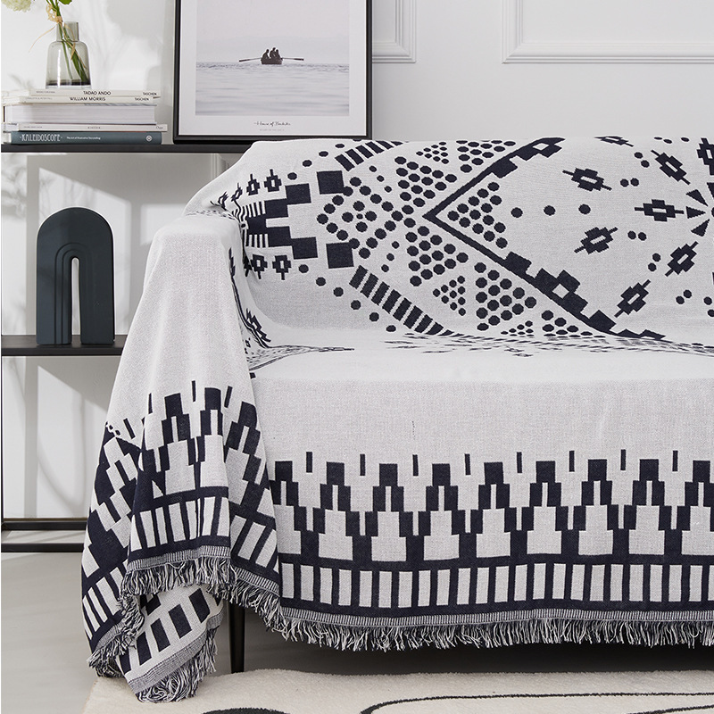 Sofa Cushion, Four-Season Sofa Cover, Sofa Throw Blanket, Sofa Cover, Fabric Sofa Cover, Geometric Sofa Blanket, Nordic Style