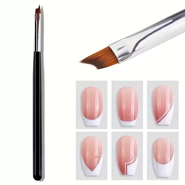 Cross-border Manicure French Pen Arc Pen French White Edge Pen Crescent Pen Painted Painting Pen Japanese Phototherapy Pen Brush