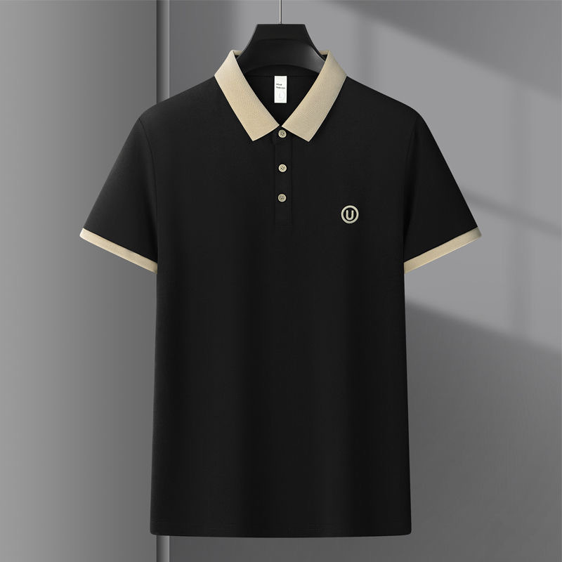 Polo de mangas cortas con solapa, camiseta de verano de moda para hombres, camiseta coreana de tendencia delgada 2026 nueva camiseta versátil