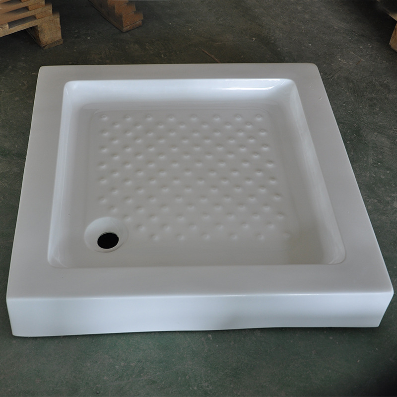 Manufacturer Wholesale Acrylic Thickened Square Shower Base Stainless Steel Bracket Shower Room Base Foreign Trade