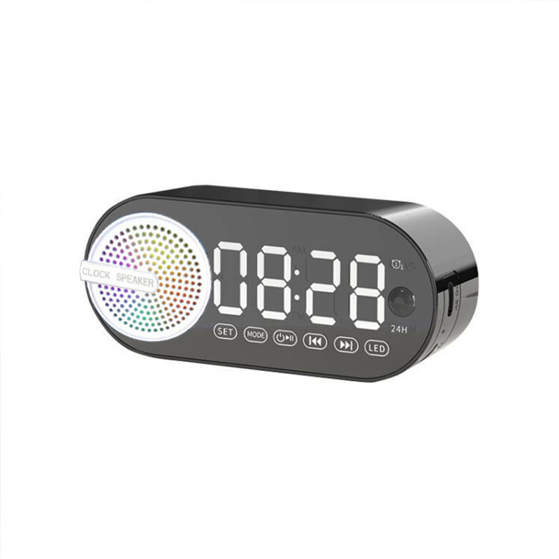 新型クロスボーダー鏡面時計目覚まし時計カードbluetoothスピーカー自慢照明重低音fm携帯プレゼント音響|undefined