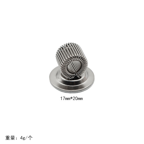 Silver round strong magnetic spring pen clip