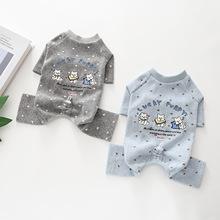 宠物衣服加厚加绒秋冬新款棉质弹力四脚衣服狗狗衣服用品工厂批发