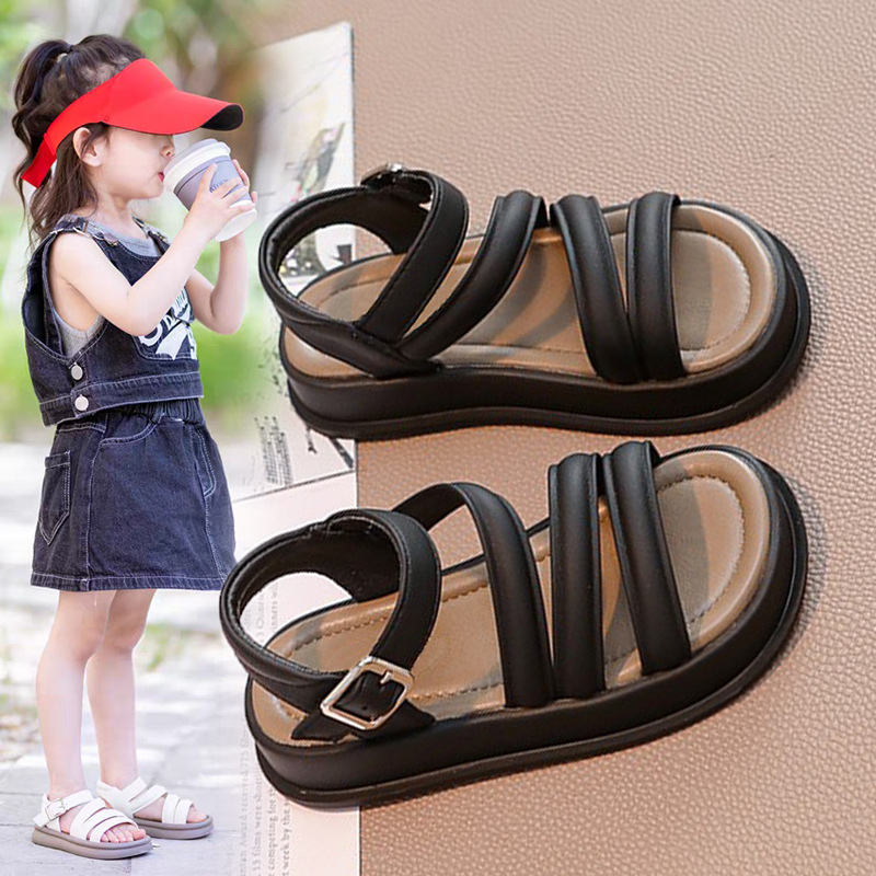 2025 nuevas sandalias de verano para niños de tamaño mediano y grande, sandalias romanas para niños, zapatos de princesa de moda para niños image 4