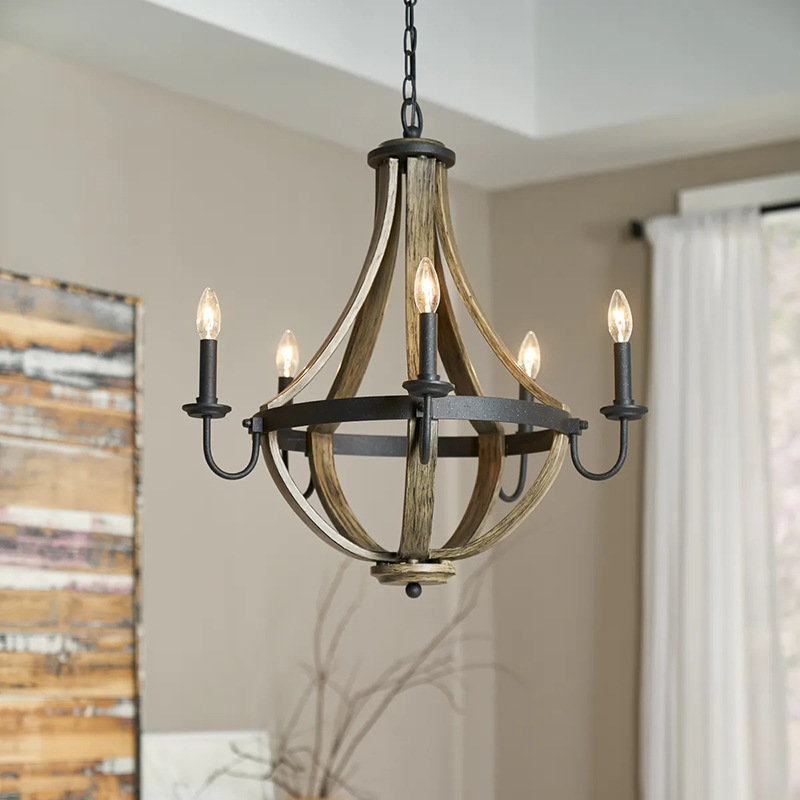 Industrial Style Retro Classic American Country Candle Chandelier Living Room Bedroom Dining Room Amazon Cross-border wayfair