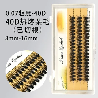 浓密款40D热熔朵毛假睫毛 超卷翘立体大眼手工现货批发欧美舞台妆