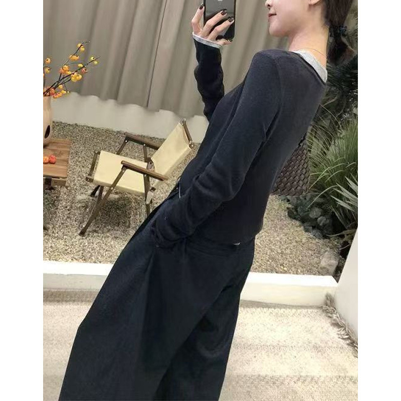 韩系早秋穿搭两件套针织衫女2025新款秋季时尚洋气内搭打底衫上衣|undefined