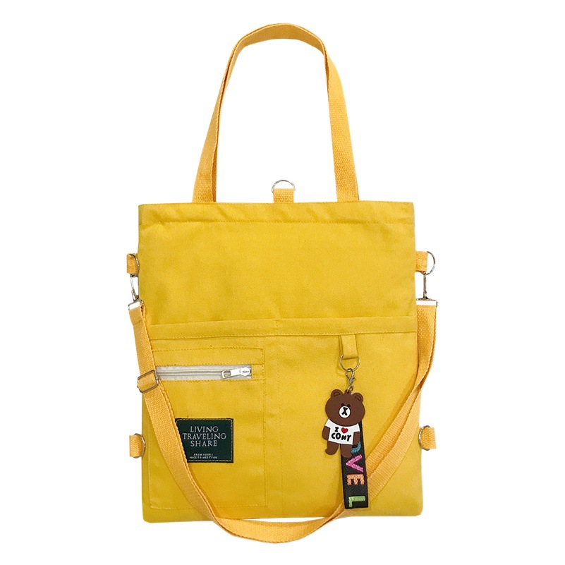 Canvas Bag Female Cross-Body Student Handbag Tutoring Bag Handbag Book Bag Japanese Style Girl Literary Canvas Bag