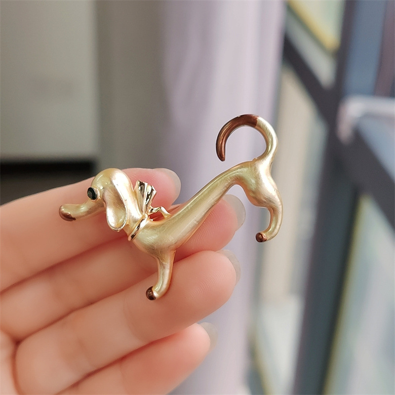 Ig Style Cute Dog Alloy Enamel Plating Inlay Zircon Unisex Brooches display picture 6