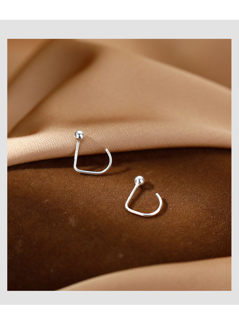 Geometric Bead Hook Earrings For Women Minimalist Style_voghion.com