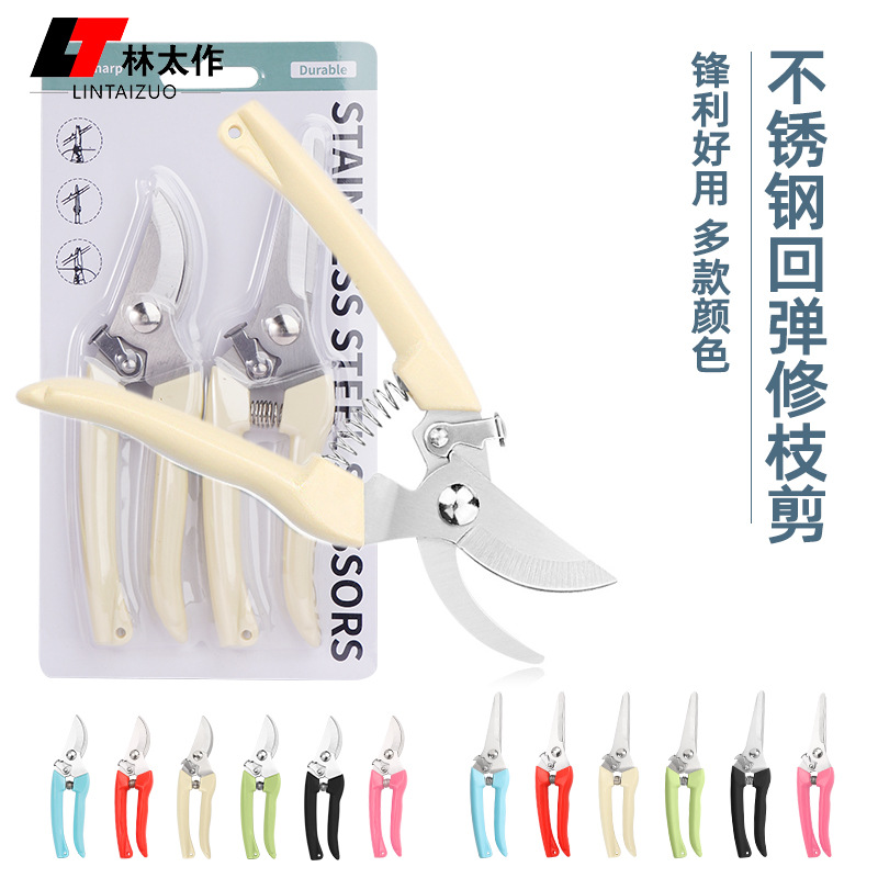 多功能省力园艺剪不锈钢果子花枝剪园林花剪工具剪盆栽修枝