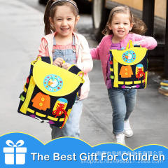 Amazon 子供のおもちゃフェルトビジーボードバックパック教育幼稚園早期教育スキルフェルト学習ボードスクールバッグ