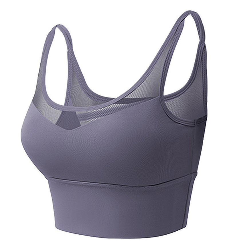 ropa interior deportiva de alta intensidad integrada almohadilla de pecho sin marcas de yoga chaleco antichoque reunido bra de yoga