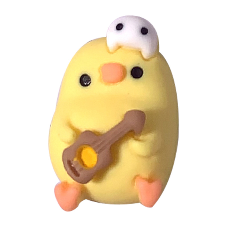 Caricatura gorda pollo amarillo diy accesorios de resina para el cabello agujero abrazaderas de zapatos agujero material hecho a mano accesorios de caso de teléfono móvil