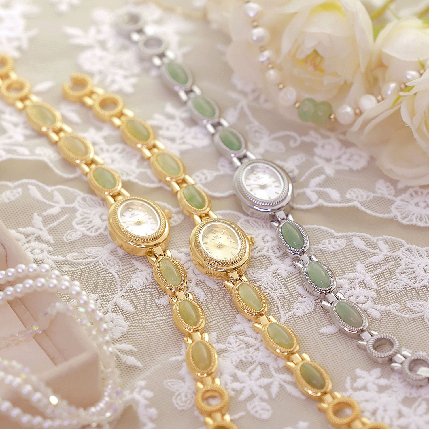 BS新款热卖手表厂家直销新中式中古和田玉石气质链表FA1835