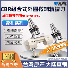 CBR组合式外圆微调精镗刀 大孔径可调镗头带内冷大直径镗孔刀具