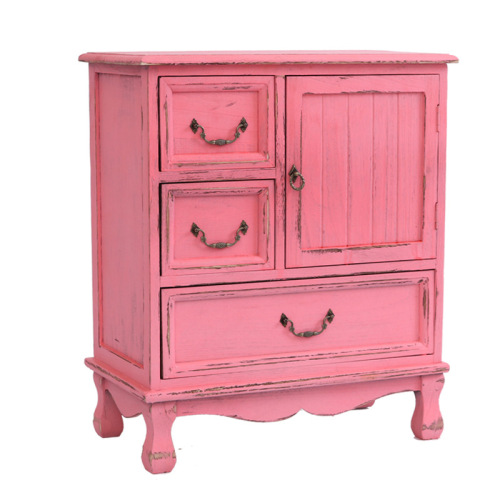 American country solid wood chest of drawers, retro drawer cabinet, living room storage cabinet, corner crevice cabinet, decorative storage cabinet