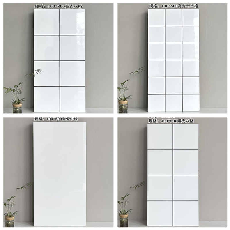 Nordic all-ceramic plaid brick bread brick 400x 800 interior wall brick restaurant kitchen bathroom bath solid color small white brick