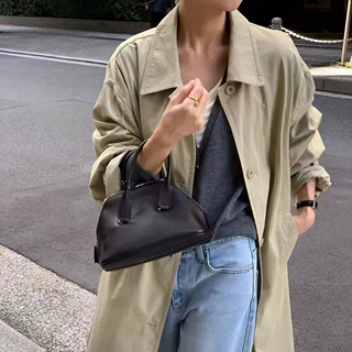 识亦XH韩系通勤百搭翻领单排扣风衣东大门秋季新款气质中长款外套
