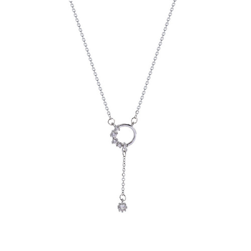 Love Necklace Women's Light Luxury Niche Micro-Inlaid Zircon Necklace Clavicle Chain Versatile Temperament Necklace Wholesale