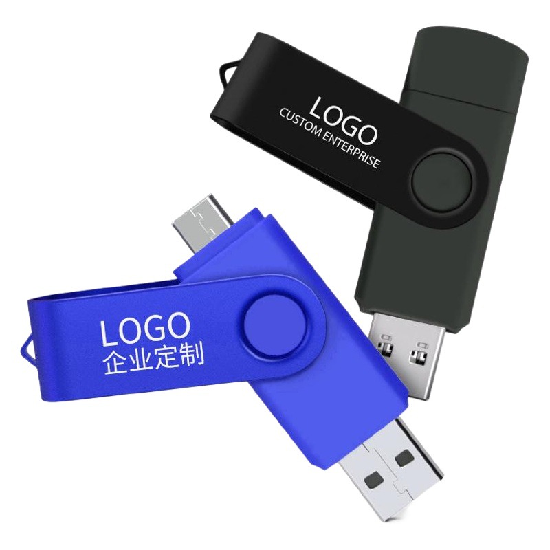 Teléfono móvil Disco flash USB 128G typec3.0 computadora giratoria Disco flash USB de alta velocidad otg16G Disco flash USB 64G producción Disco flash USB 32g8g