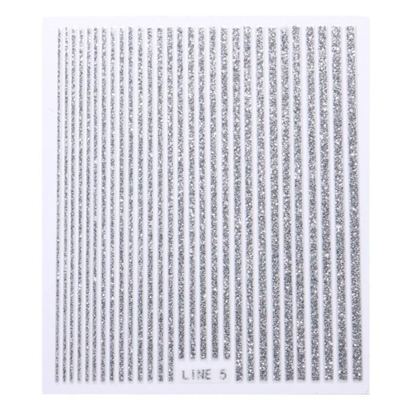Cross-border new 3D nail stickers DIY imitation metal lines gold and silver adhesive nail stickers nail stickers wholesale