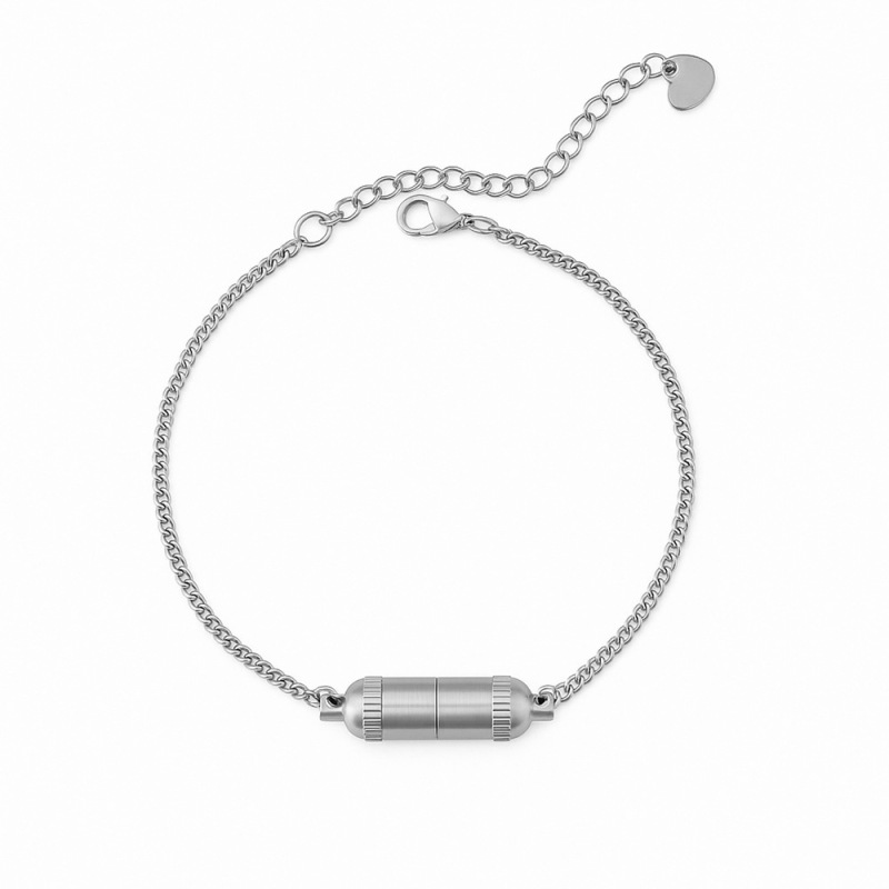 Cross-Border Hot-Selling Time Capsule Commemorative Gift Bracelet DIY Handwritten Engraving Women's Simple Luxury Jewelry Wholesale Cross-Border Hot-Selling Time Capsule Commemorative Gift Bracelet DIY Handwritten Engraving Women's Simple Luxury Jewelry Wholesale