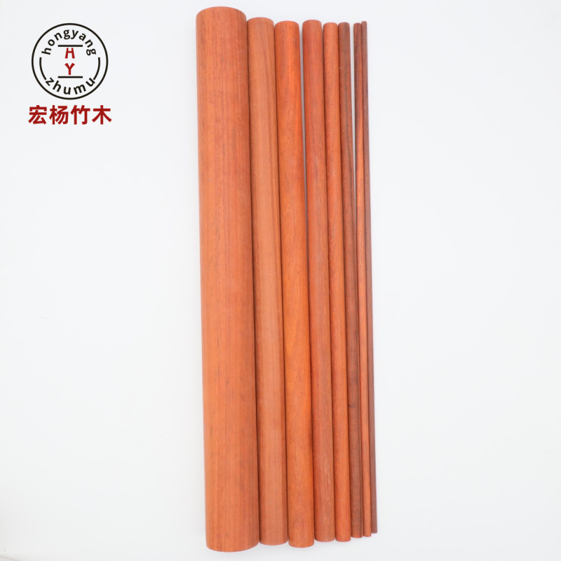 メーカー在庫あり 純木 レッドパール材 丸棒 装飾棒 DIY素材 丸棒 木製ハンガーロッド ヨガ棒 丸棒|undefined