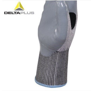 Delta 202010 guantes de trabajo de protección laboral anti-corte profesionales con recubrimiento de nitrilo semitrilo guantes de punto transpirables alargados