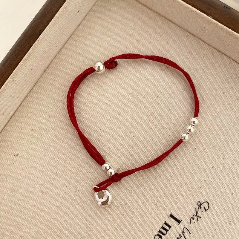 New Chinese-style Chubby Fuhong Rope Bracelet for Women Good Luck Simple Small-style New Chinese-style National Fashion Design Hand-woven Bracelet