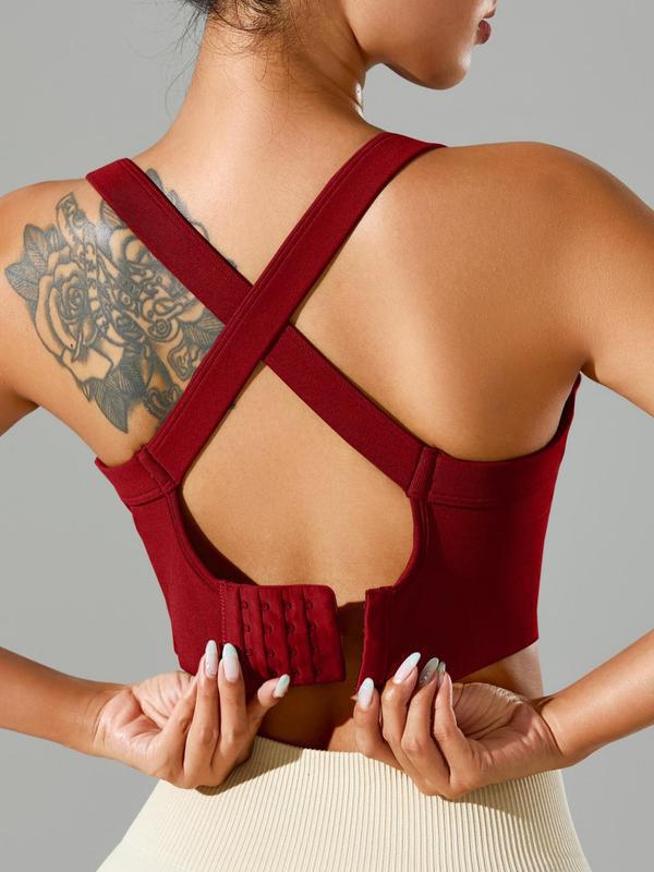 P9096 Dropshipping Aliexpress Amazon Cross-Border New Sports Bra Women's Solid Color Sports Close-Fitting Comfortable