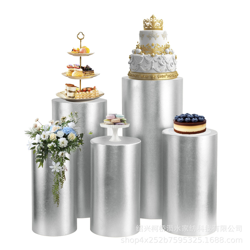 批发ins圆柱桶布套酒店婚礼派对铁艺甜品桌套蛋糕轻奢甜品台盖布|undefined