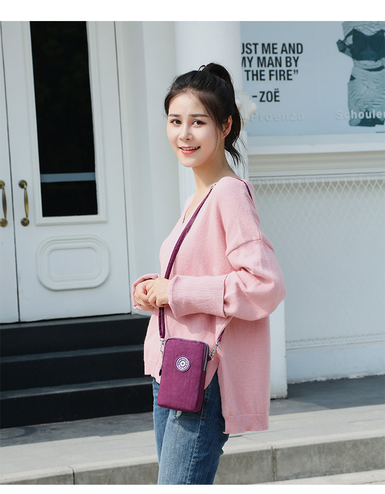 108g Weight Polyester Lining Material Zipper Closure Type Women's All Seasons Oxford Cloth Fashion Phone Wallet