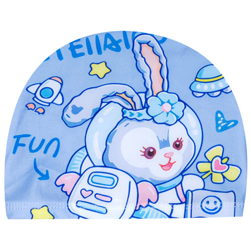 Children's swimming cap cartoon comfortable ear protection for girls and boys cute kids baby middle school children breathable swimming pool swimming cap